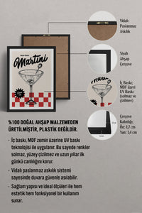 HOMEPACK Ahşap Çerçeveli Tablo Çerçeveli Poster Sanatsal Modern Duvar Dekoru TK-758