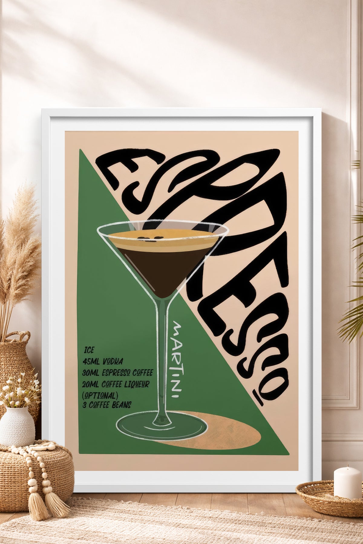 HOMEPACK Ahşap Çerçeveli Tablo Çerçeveli Poster Sanatsal Modern Duvar Dekoru TK-759