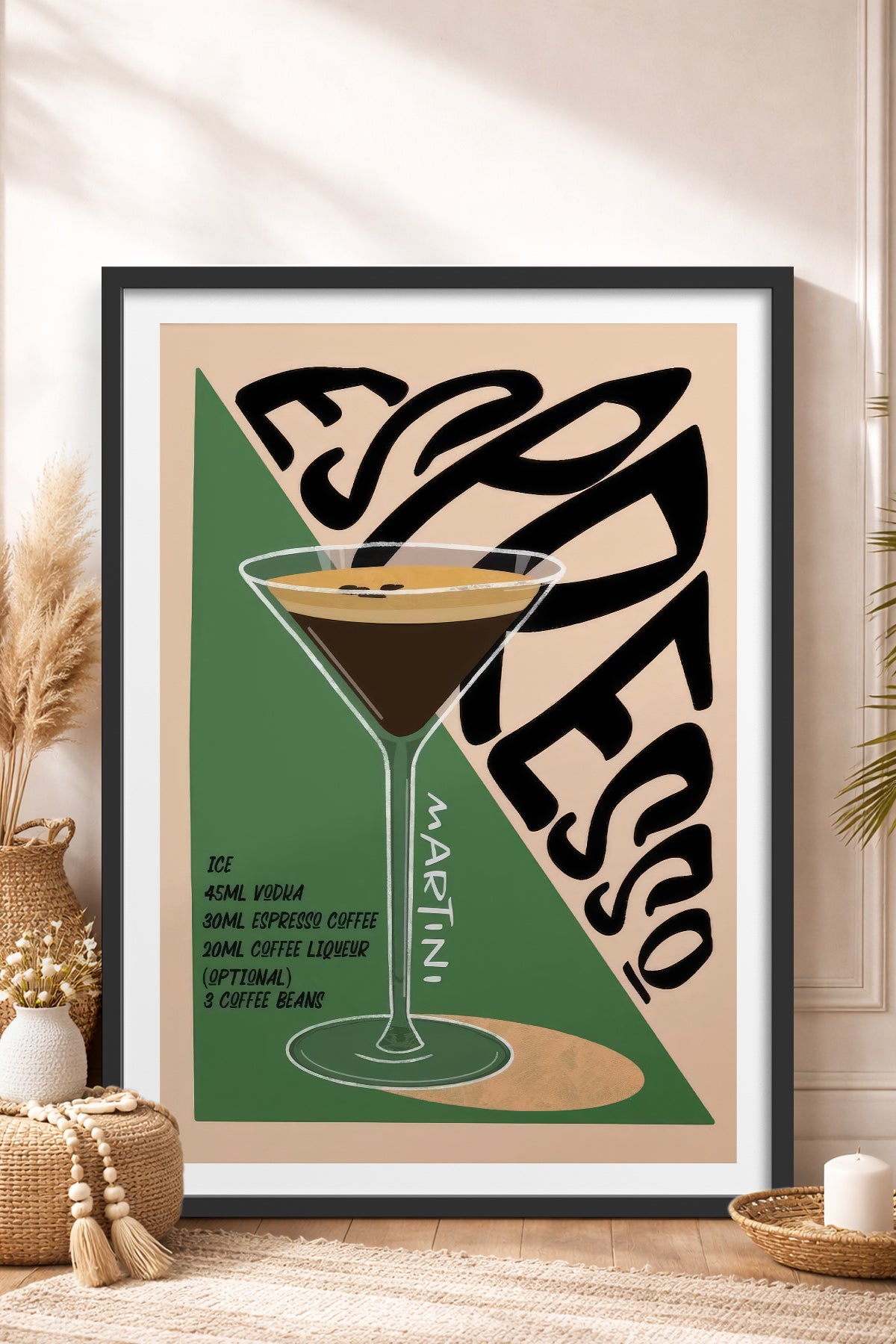 HOMEPACK Ahşap Çerçeveli Tablo Çerçeveli Poster Sanatsal Modern Duvar Dekoru TK-759