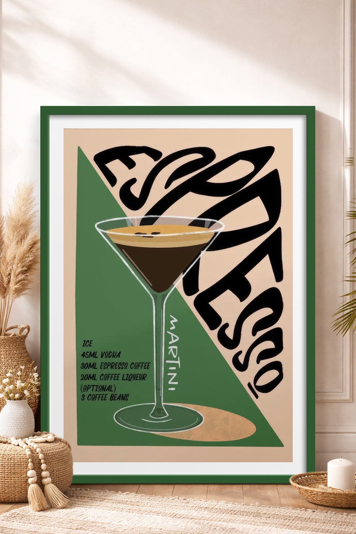 HOMEPACK Ahşap Çerçeveli Tablo Çerçeveli Poster Sanatsal Modern Duvar Dekoru TK-759