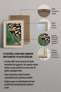 HOMEPACK Ahşap Çerçeveli Tablo Çerçeveli Poster Sanatsal Modern Duvar Dekoru TK-759