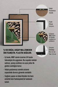 HOMEPACK Ahşap Çerçeveli Tablo Çerçeveli Poster Sanatsal Modern Duvar Dekoru TK-759