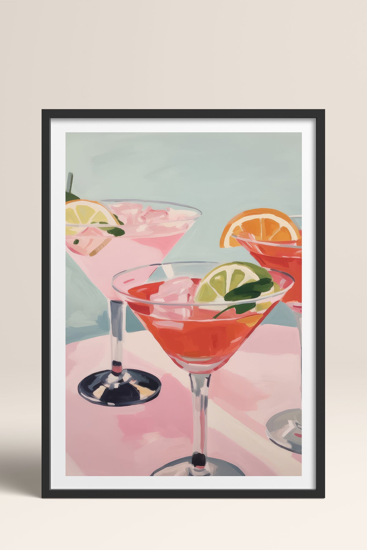 HOMEPACK Ahşap Çerçeveli Tablo Çerçeveli Poster Sanatsal Modern Duvar Dekoru TK-761
