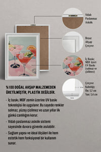 HOMEPACK Ahşap Çerçeveli Tablo Çerçeveli Poster Sanatsal Modern Duvar Dekoru TK-761