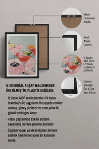 HOMEPACK Ahşap Çerçeveli Tablo Çerçeveli Poster Sanatsal Modern Duvar Dekoru TK-761