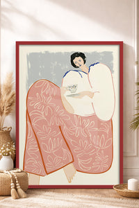 HOMEPACK Ahşap Çerçeveli Tablo Çerçeveli Poster Sanatsal Modern Duvar Dekoru TK-762