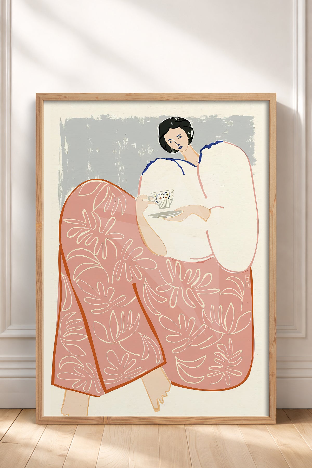 HOMEPACK Ahşap Çerçeveli Tablo Çerçeveli Poster Sanatsal Modern Duvar Dekoru TK-762