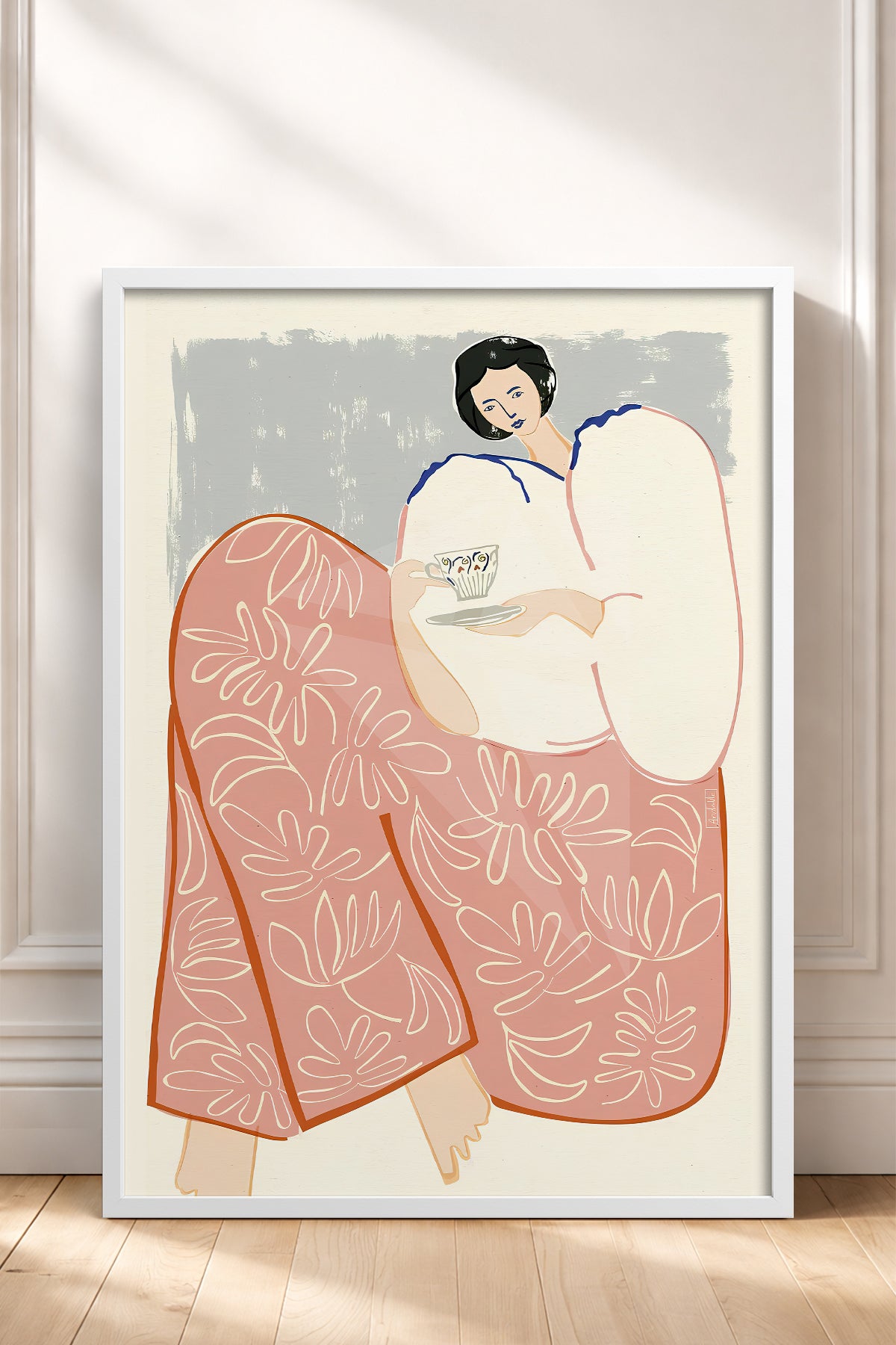 HOMEPACK Ahşap Çerçeveli Tablo Çerçeveli Poster Sanatsal Modern Duvar Dekoru TK-762