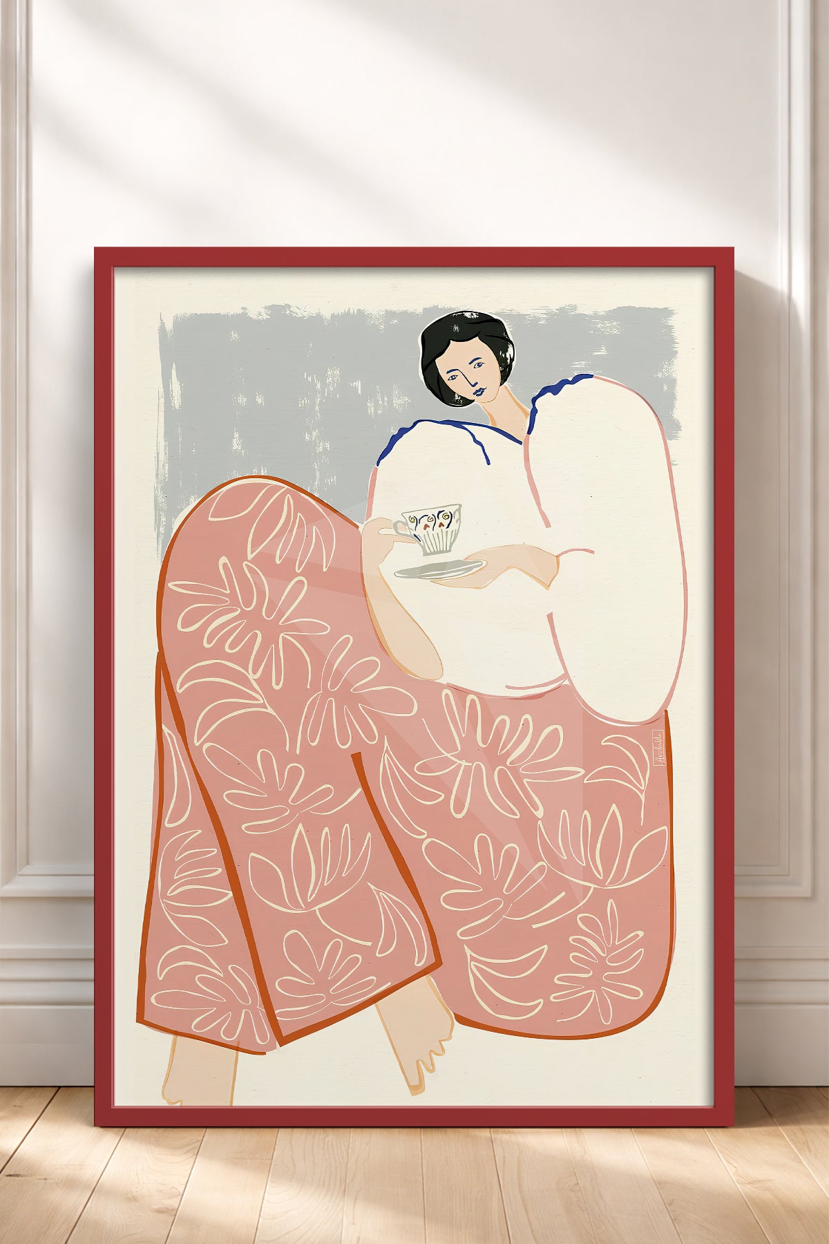 HOMEPACK Ahşap Çerçeveli Tablo Çerçeveli Poster Sanatsal Modern Duvar Dekoru TK-762