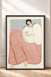 HOMEPACK Ahşap Çerçeveli Tablo Çerçeveli Poster Sanatsal Modern Duvar Dekoru TK-762