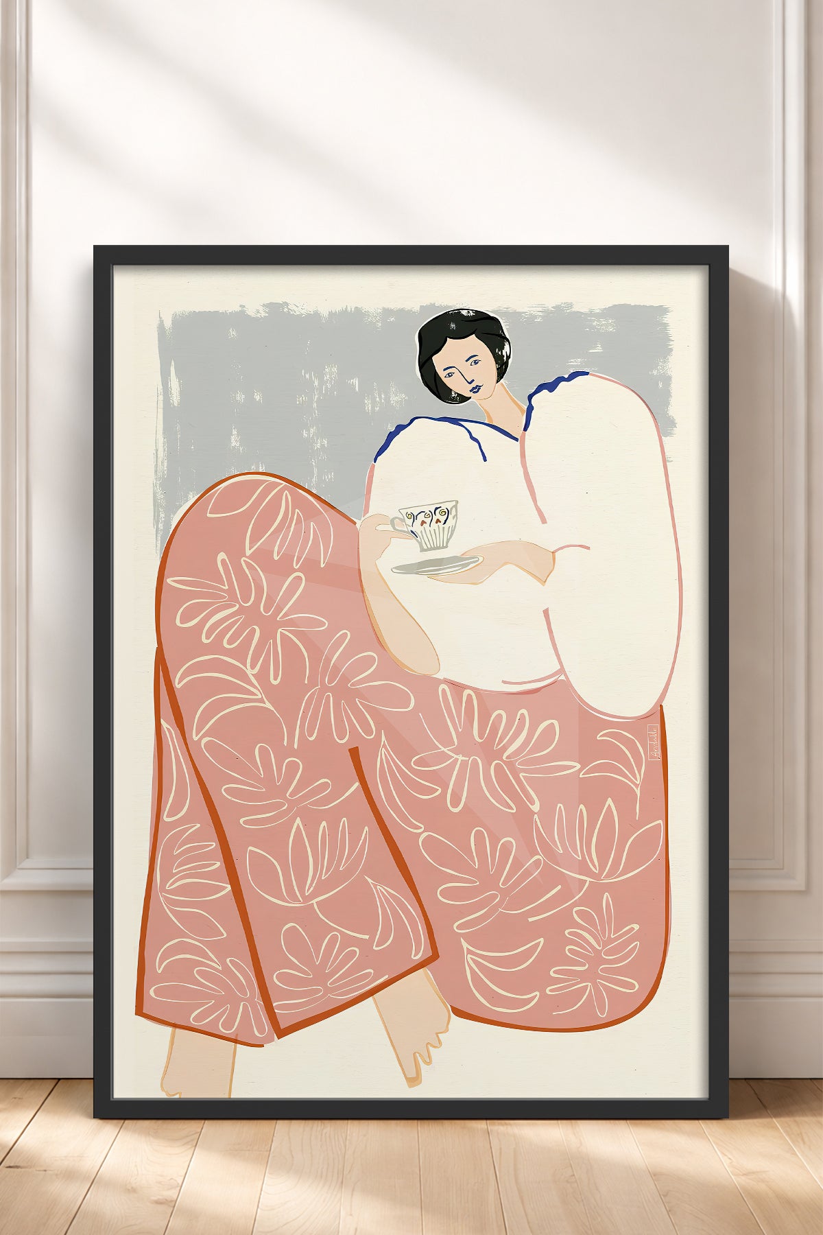 HOMEPACK Ahşap Çerçeveli Tablo Çerçeveli Poster Sanatsal Modern Duvar Dekoru TK-762