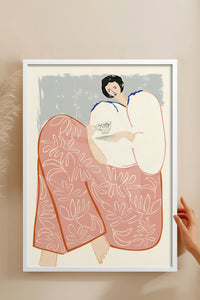 HOMEPACK Ahşap Çerçeveli Tablo Çerçeveli Poster Sanatsal Modern Duvar Dekoru TK-762