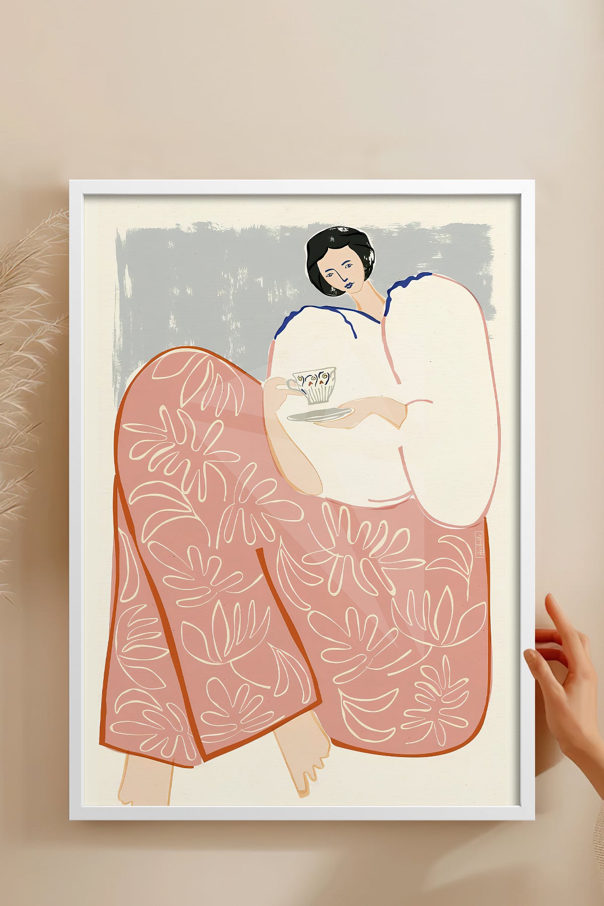 HOMEPACK Ahşap Çerçeveli Tablo Çerçeveli Poster Sanatsal Modern Duvar Dekoru TK-762