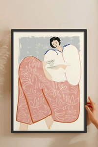 HOMEPACK Ahşap Çerçeveli Tablo Çerçeveli Poster Sanatsal Modern Duvar Dekoru TK-762