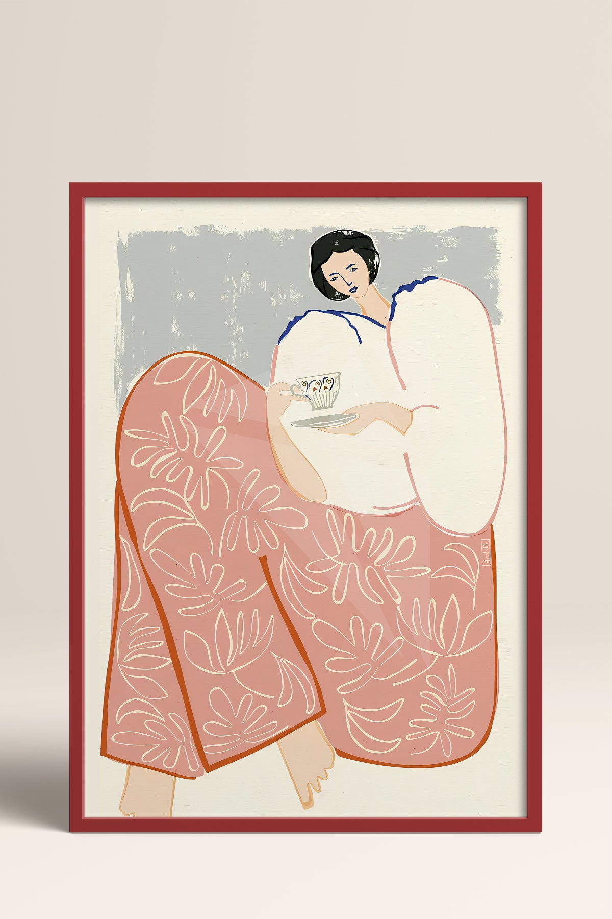 HOMEPACK Ahşap Çerçeveli Tablo Çerçeveli Poster Sanatsal Modern Duvar Dekoru TK-762