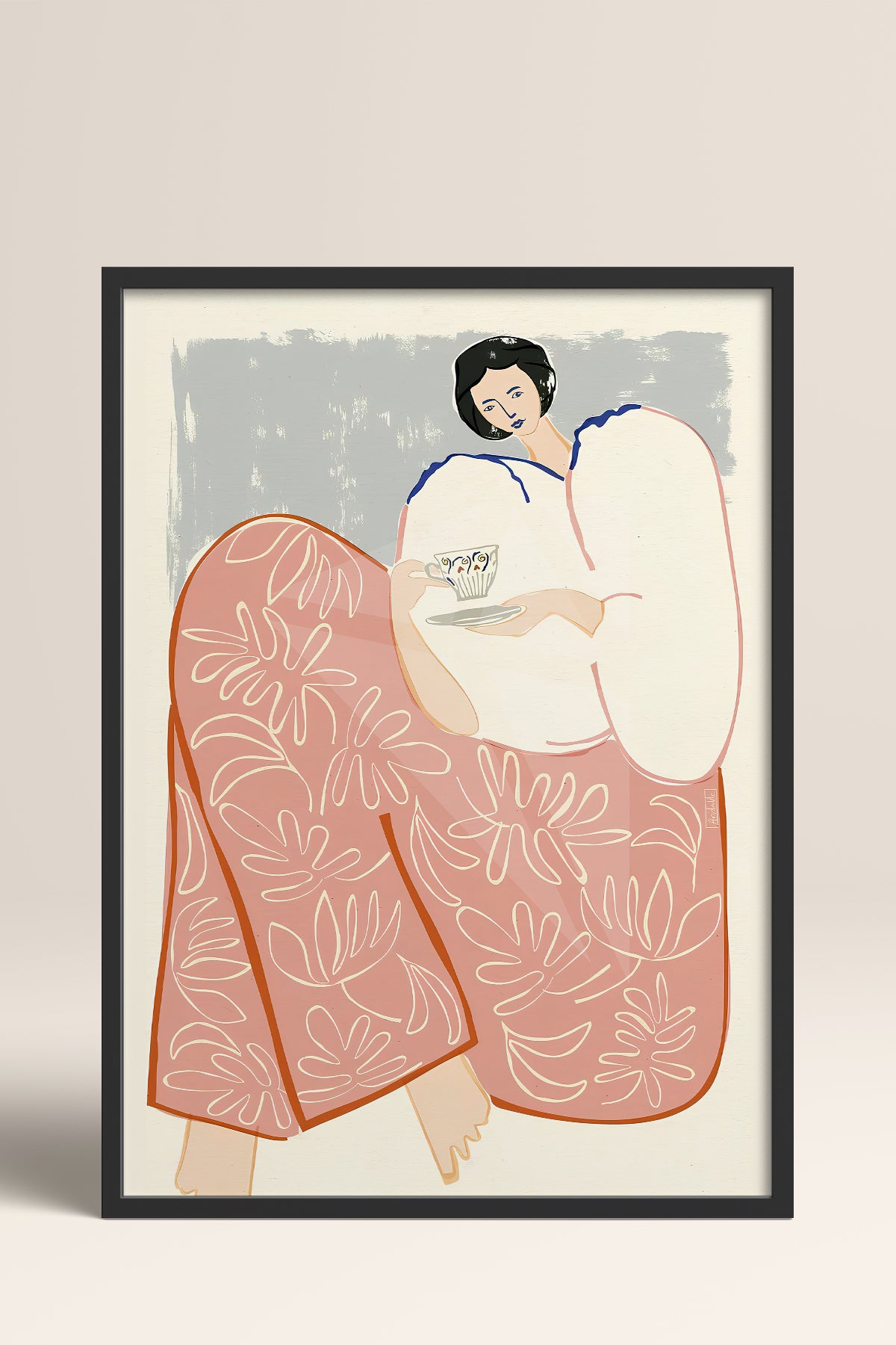 HOMEPACK Ahşap Çerçeveli Tablo Çerçeveli Poster Sanatsal Modern Duvar Dekoru TK-762