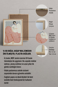 HOMEPACK Ahşap Çerçeveli Tablo Çerçeveli Poster Sanatsal Modern Duvar Dekoru TK-762