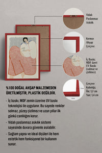 HOMEPACK Ahşap Çerçeveli Tablo Çerçeveli Poster Sanatsal Modern Duvar Dekoru TK-762