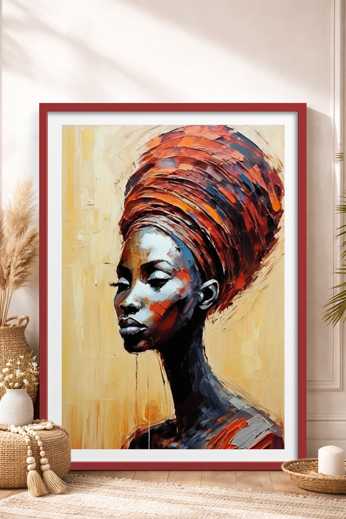 HOMEPACK Ahşap Çerçeveli Tablo Çerçeveli Poster Sanatsal Modern Duvar Dekoru TK-763