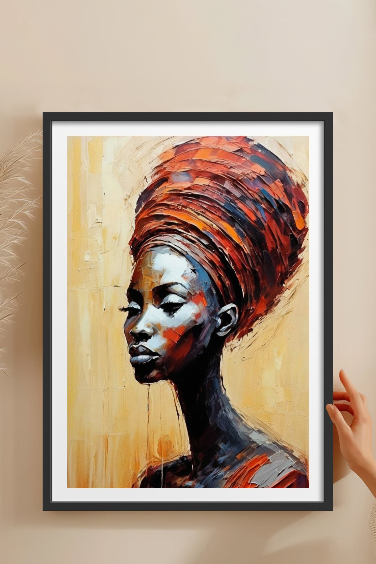 HOMEPACK Ahşap Çerçeveli Tablo Çerçeveli Poster Sanatsal Modern Duvar Dekoru TK-763