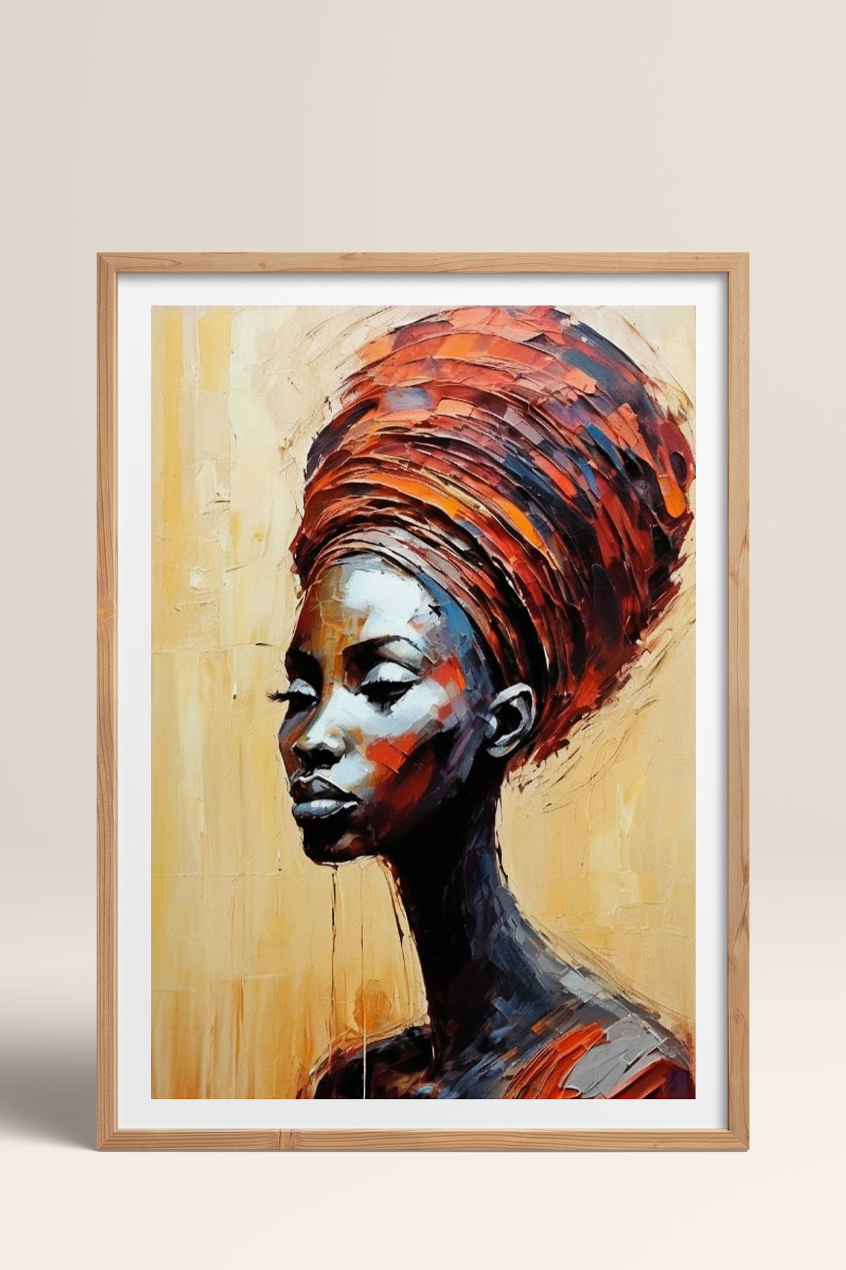 HOMEPACK Ahşap Çerçeveli Tablo Çerçeveli Poster Sanatsal Modern Duvar Dekoru TK-763