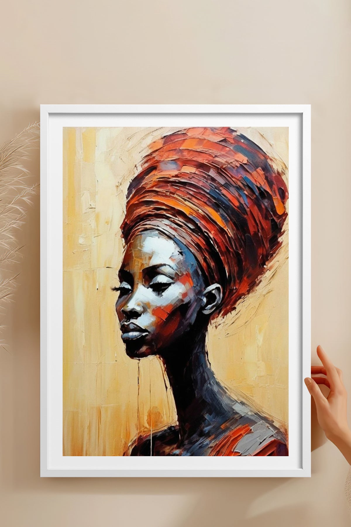 HOMEPACK Ahşap Çerçeveli Tablo Çerçeveli Poster Sanatsal Modern Duvar Dekoru TK-763