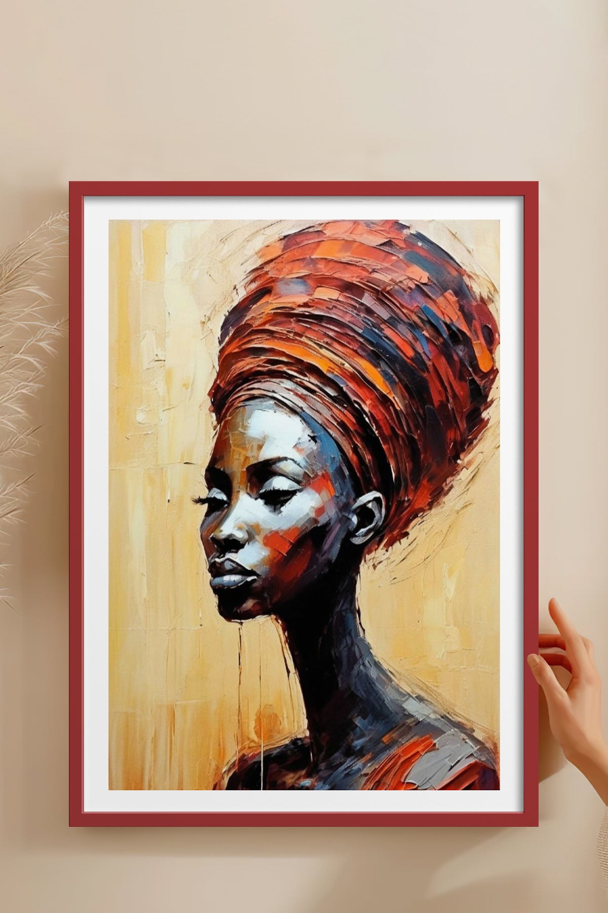 HOMEPACK Ahşap Çerçeveli Tablo Çerçeveli Poster Sanatsal Modern Duvar Dekoru TK-763