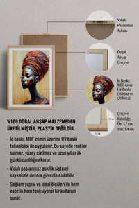 HOMEPACK Ahşap Çerçeveli Tablo Çerçeveli Poster Sanatsal Modern Duvar Dekoru TK-763