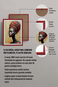 HOMEPACK Ahşap Çerçeveli Tablo Çerçeveli Poster Sanatsal Modern Duvar Dekoru TK-763