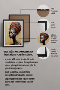 HOMEPACK Ahşap Çerçeveli Tablo Çerçeveli Poster Sanatsal Modern Duvar Dekoru TK-763