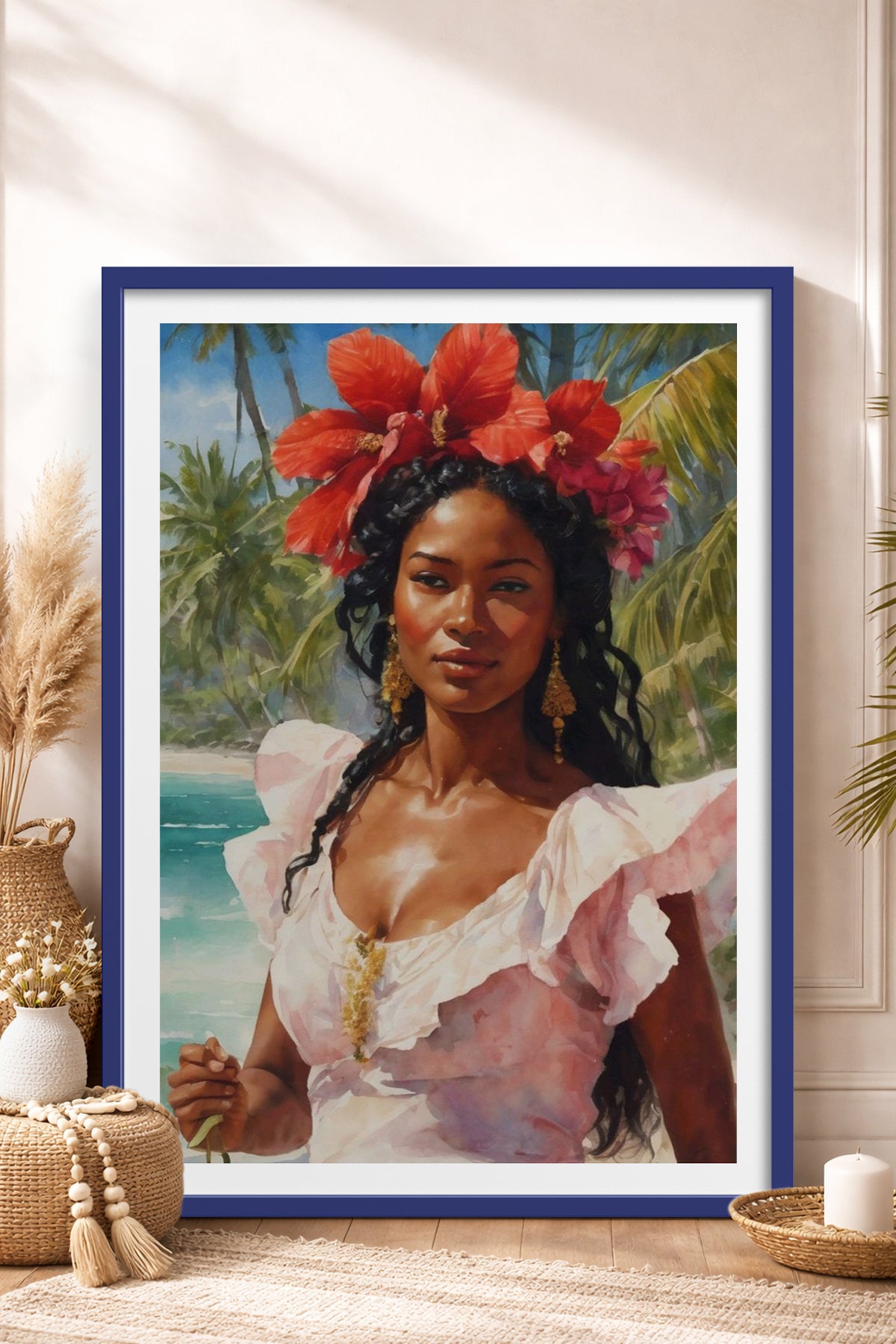 HOMEPACK Ahşap Çerçeveli Tablo Çerçeveli Poster Sanatsal Modern Duvar Dekoru TK-764