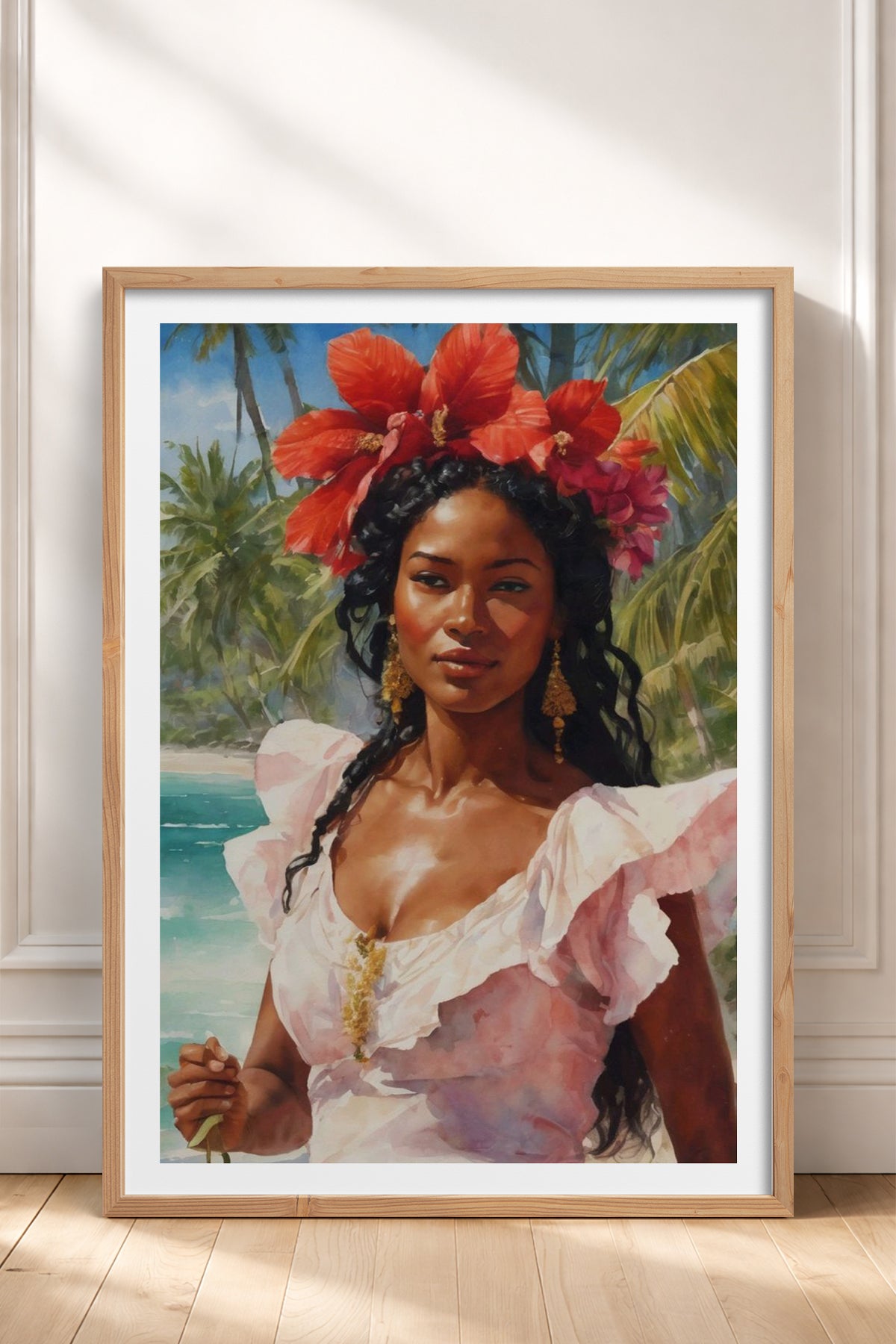 HOMEPACK Ahşap Çerçeveli Tablo Çerçeveli Poster Sanatsal Modern Duvar Dekoru TK-764