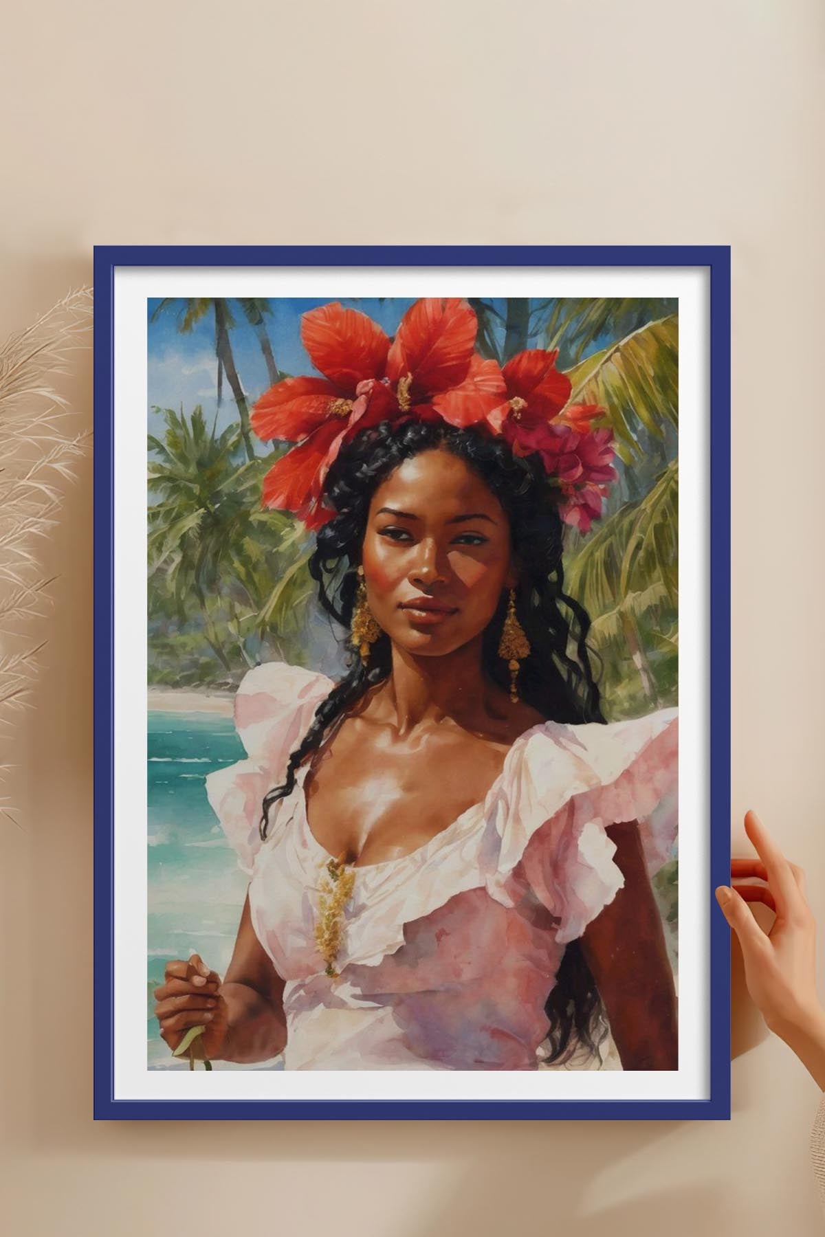 HOMEPACK Ahşap Çerçeveli Tablo Çerçeveli Poster Sanatsal Modern Duvar Dekoru TK-764