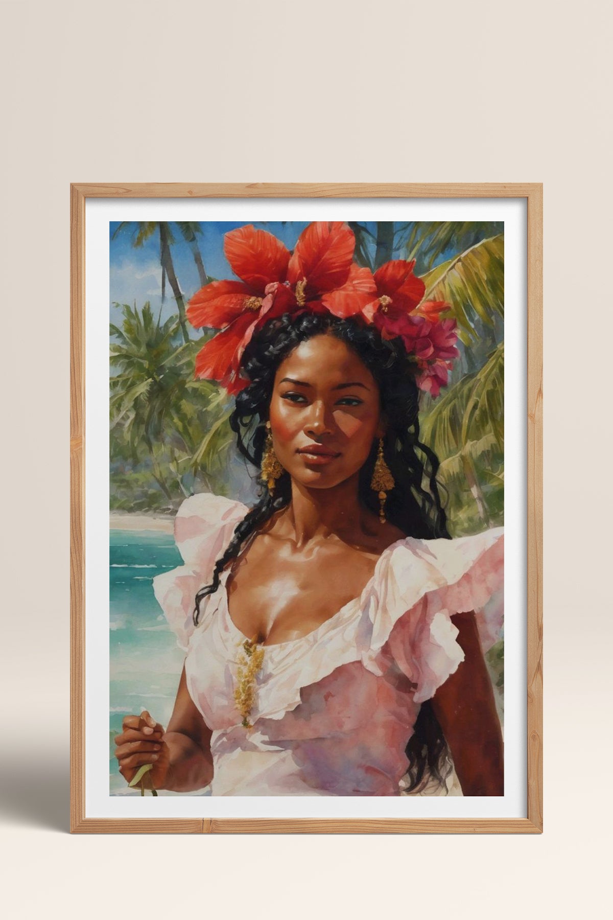 HOMEPACK Ahşap Çerçeveli Tablo Çerçeveli Poster Sanatsal Modern Duvar Dekoru TK-764