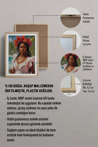 HOMEPACK Ahşap Çerçeveli Tablo Çerçeveli Poster Sanatsal Modern Duvar Dekoru TK-764