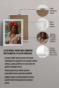 HOMEPACK Ahşap Çerçeveli Tablo Çerçeveli Poster Sanatsal Modern Duvar Dekoru TK-764