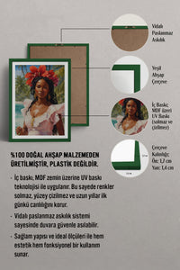 HOMEPACK Ahşap Çerçeveli Tablo Çerçeveli Poster Sanatsal Modern Duvar Dekoru TK-764