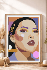 HOMEPACK Ahşap Çerçeveli Tablo Çerçeveli Poster Sanatsal Modern Duvar Dekoru TK-765