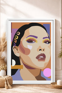 HOMEPACK Ahşap Çerçeveli Tablo Çerçeveli Poster Sanatsal Modern Duvar Dekoru TK-765