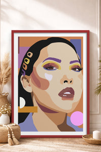 HOMEPACK Ahşap Çerçeveli Tablo Çerçeveli Poster Sanatsal Modern Duvar Dekoru TK-765