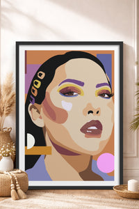 HOMEPACK Ahşap Çerçeveli Tablo Çerçeveli Poster Sanatsal Modern Duvar Dekoru TK-765