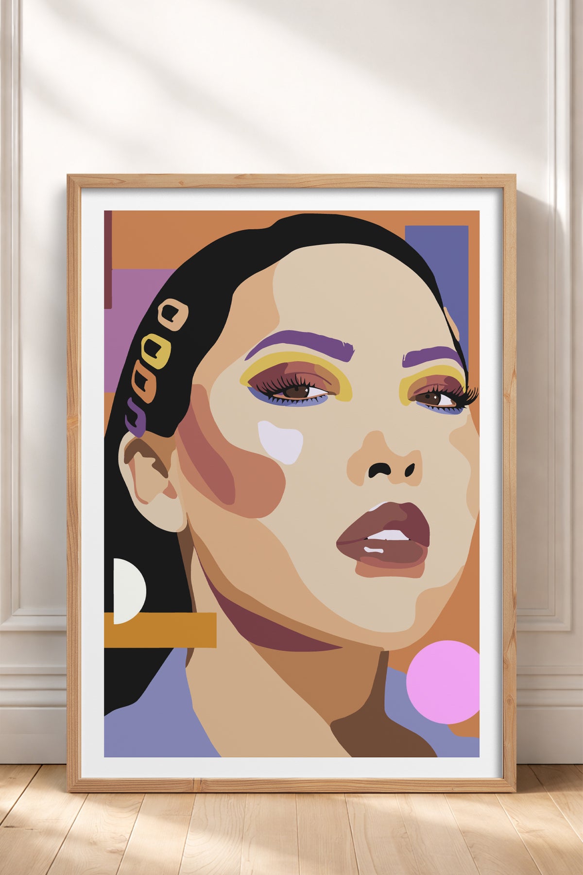 HOMEPACK Ahşap Çerçeveli Tablo Çerçeveli Poster Sanatsal Modern Duvar Dekoru TK-765
