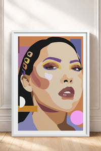 HOMEPACK Ahşap Çerçeveli Tablo Çerçeveli Poster Sanatsal Modern Duvar Dekoru TK-765