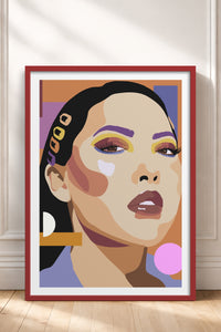 HOMEPACK Ahşap Çerçeveli Tablo Çerçeveli Poster Sanatsal Modern Duvar Dekoru TK-765
