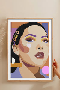 HOMEPACK Ahşap Çerçeveli Tablo Çerçeveli Poster Sanatsal Modern Duvar Dekoru TK-765