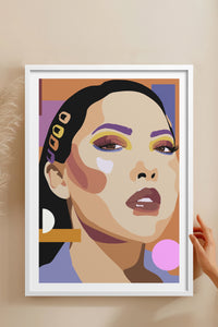 HOMEPACK Ahşap Çerçeveli Tablo Çerçeveli Poster Sanatsal Modern Duvar Dekoru TK-765