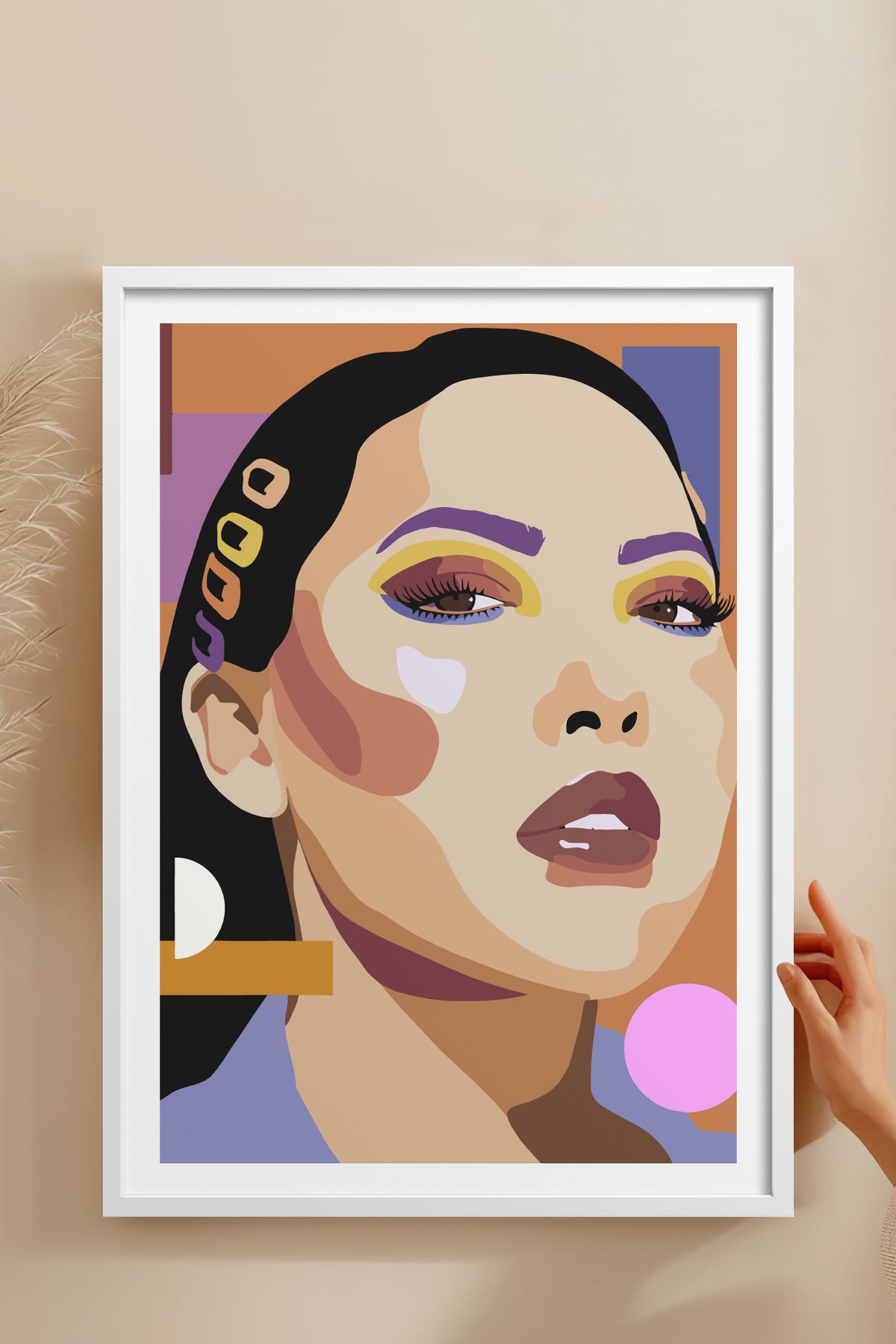 HOMEPACK Ahşap Çerçeveli Tablo Çerçeveli Poster Sanatsal Modern Duvar Dekoru TK-765