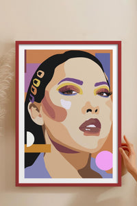 HOMEPACK Ahşap Çerçeveli Tablo Çerçeveli Poster Sanatsal Modern Duvar Dekoru TK-765