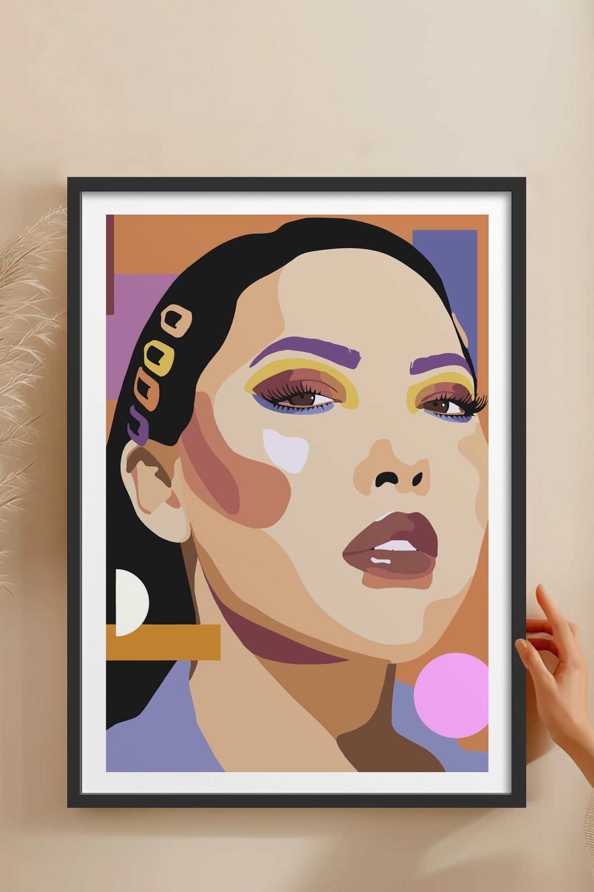 HOMEPACK Ahşap Çerçeveli Tablo Çerçeveli Poster Sanatsal Modern Duvar Dekoru TK-765