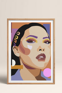 HOMEPACK Ahşap Çerçeveli Tablo Çerçeveli Poster Sanatsal Modern Duvar Dekoru TK-765